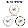 Customized Masonic Symbol Mason Globe Pillars Wall Clock, Freemason Lodge Gift - FUKAMASONIC