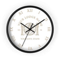 Customized Masonic Symbol Mason Globe Pillars Wall Clock, Freemason Lodge Gift - FUKAMASONIC