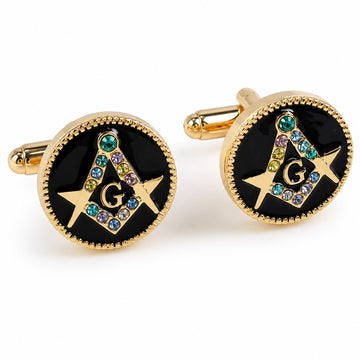Freemasonry Master Mason Color Gems Masonic Cufflink