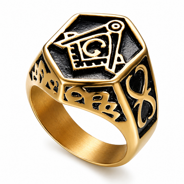 Masonic Freemason Master Mason Stainless Steel Ring for Men