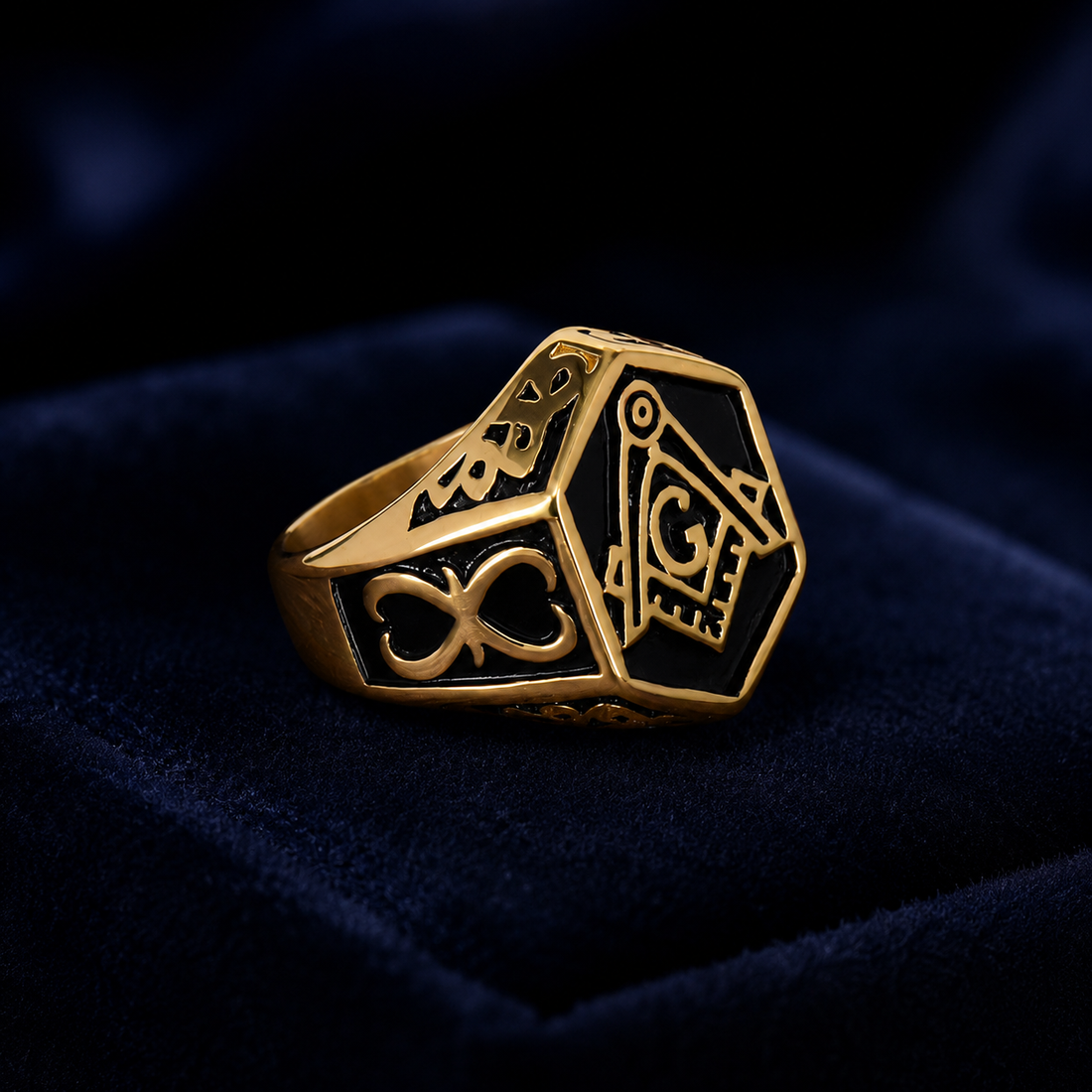Masonic Freemason Master Mason Stainless Steel Ring for Men
