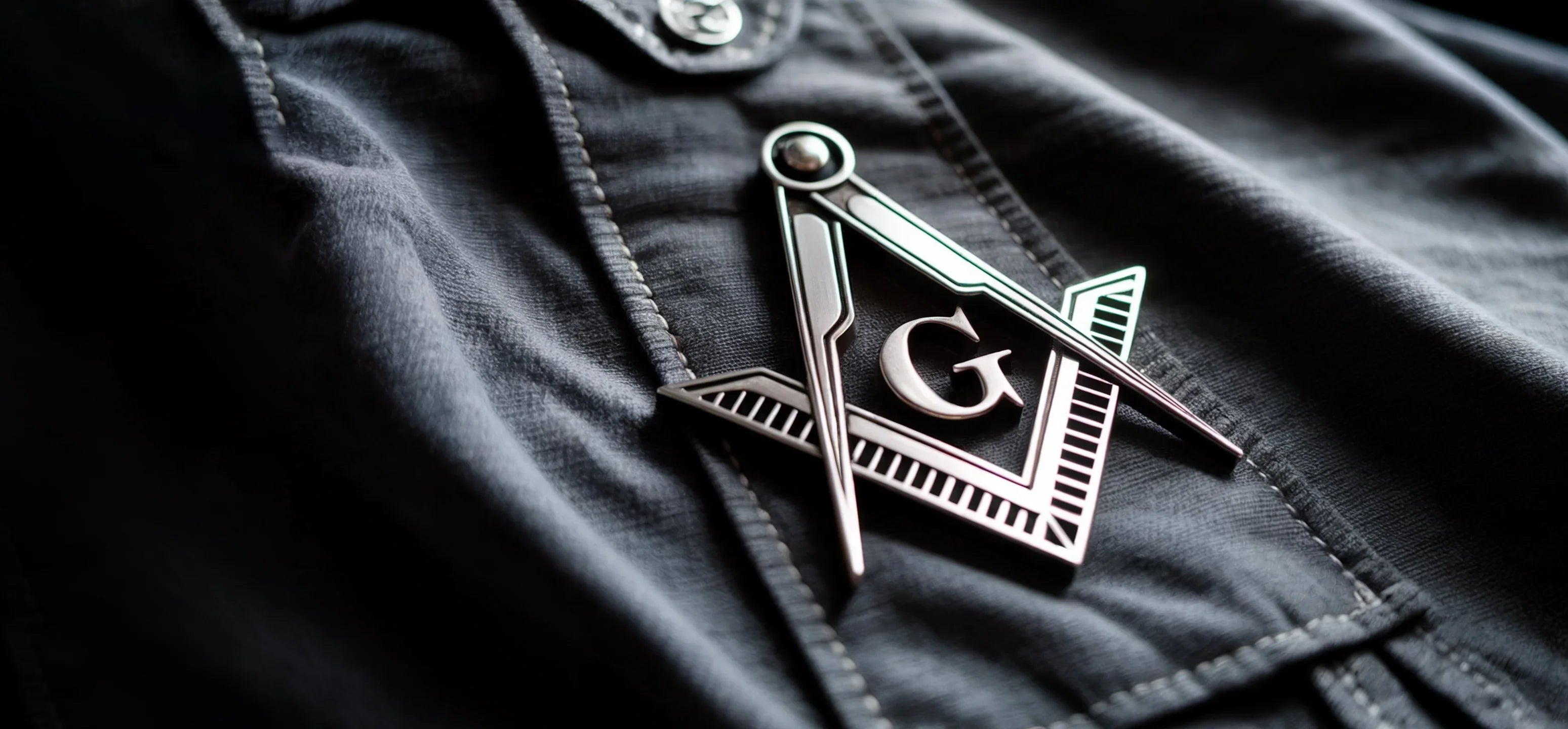 Masonic symbol badge on a black shirt1621243260e1af0c20-0