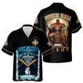 Customize Name Riding The Goat F&AM Prince Hall Mason Hawaiian Shirt S-5XL - FUKAMASONIC