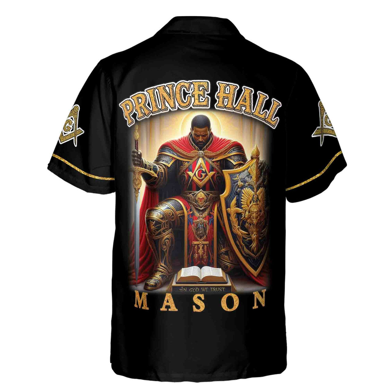 Customize Name Riding The Goat F&AM Prince Hall Mason Hawaiian Shirt S-5XL - FUKAMASONIC