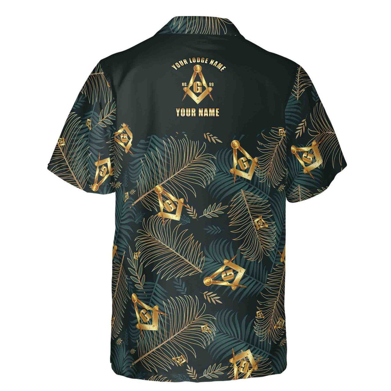 Customize Masonic Master Mason Tropical Palm Leafs Hawaiian Shirt S-5XL - FUKAMASONIC