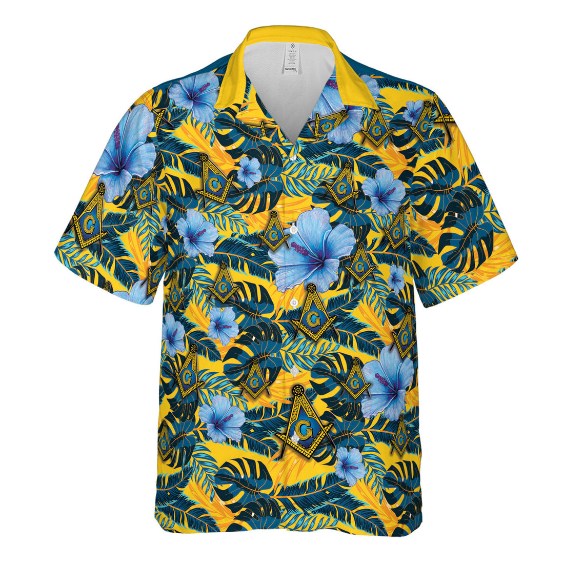 Personalized Masonic Freemason Tropical Floral Hawaiian Shirt S-5XL - FUKAMASONIC