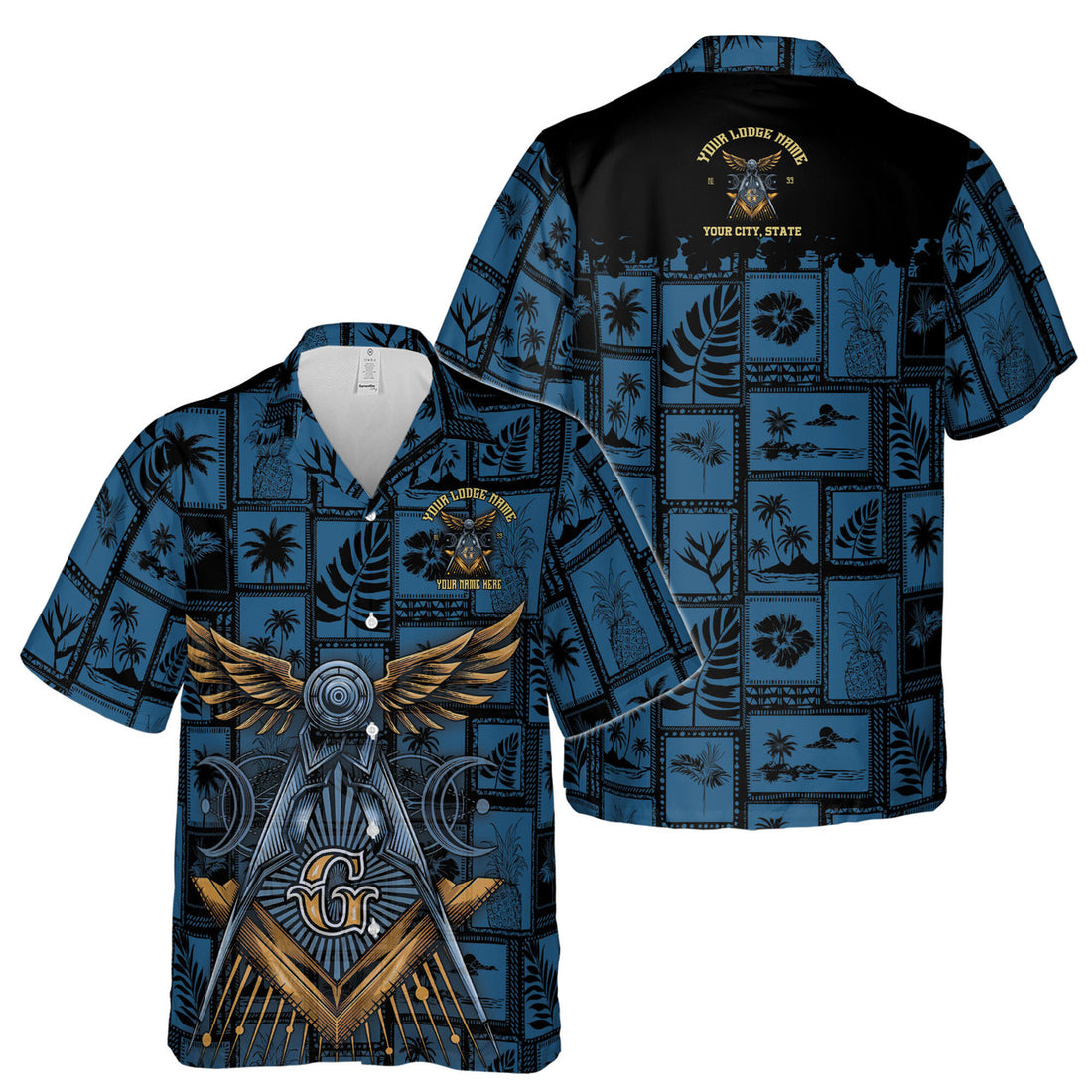 Customized Freemasonry Masonic Vintage Picture Hawaiian Shirt S-5XL - FUKAMASONIC