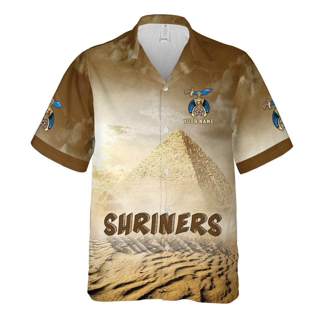 Personalized Egypt Desert Shrines Noble Hawaiian Shirt S-5XL - FUKAMASONIC