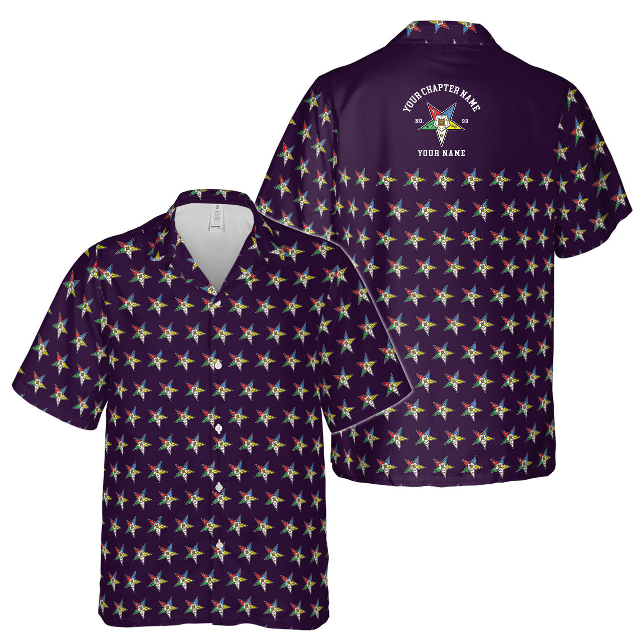 Custom OES Order of The Eastern Star Masonic Multi-color Hawaiian Shirt S-5XL - FUKAMASONIC