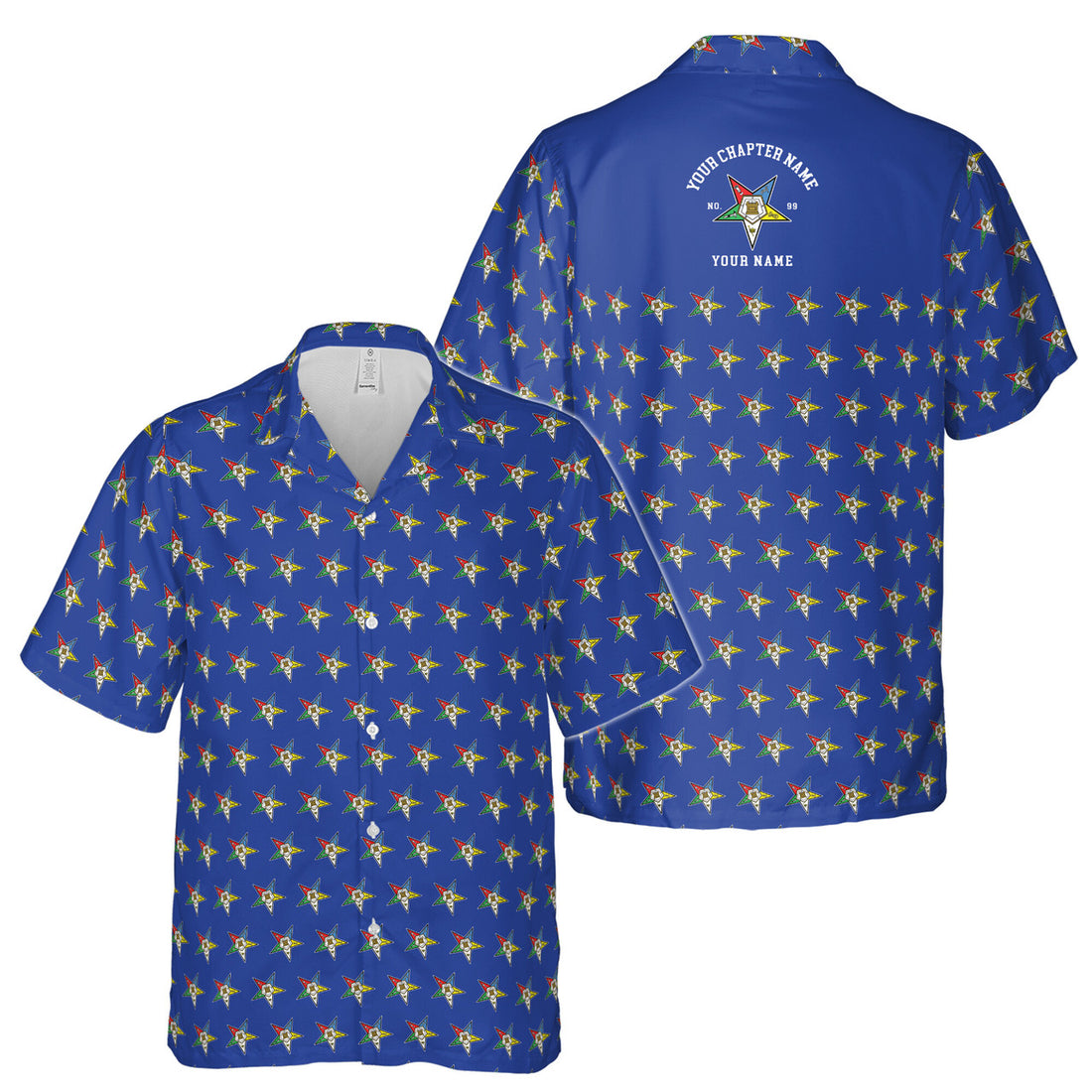 Custom OES Order of The Eastern Star Masonic Multi-color Hawaiian Shirt S-5XL - FUKAMASONIC