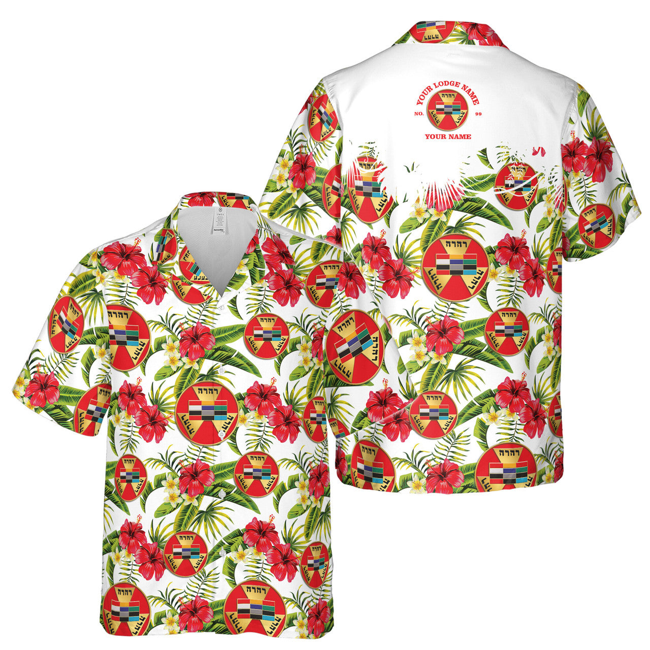 Personalized Royal Arch Masonic Tropical Tree Hawaiian Shirt S-5XL - FUKAMASONIC
