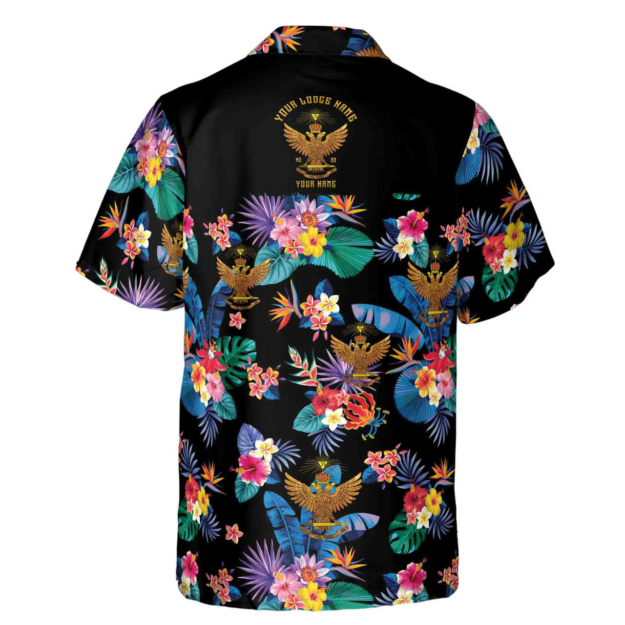 Customized Scottish Rite 33 Colorful Palm Leaf Hawaiian Shirt S-5XL - FUKAMASONIC