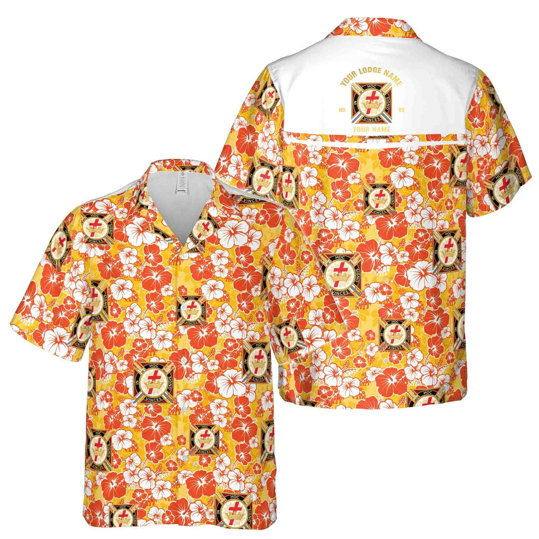 Customized Knights Templar Commandery Masonry Floral Hawaiian Shirt S-5XL - FUKAMASONIC