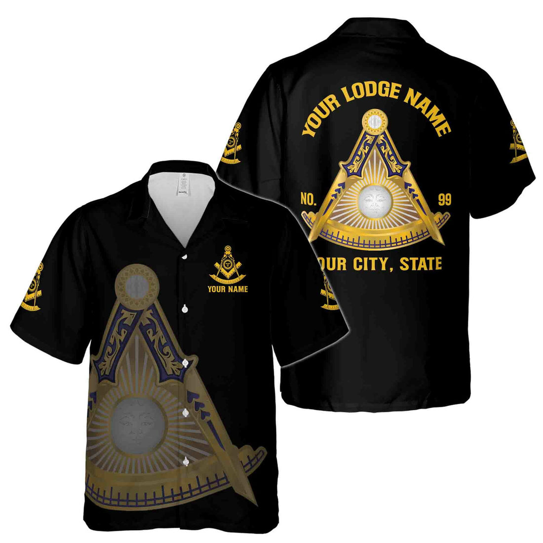 Customized Freemasonry Past Master Masonic Hawaiian Shirt S-5XL - FUKAMASONIC