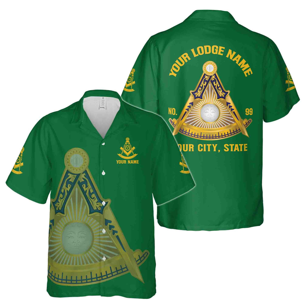 Customized Freemasonry Past Master Masonic Hawaiian Shirt S-5XL - FUKAMASONIC