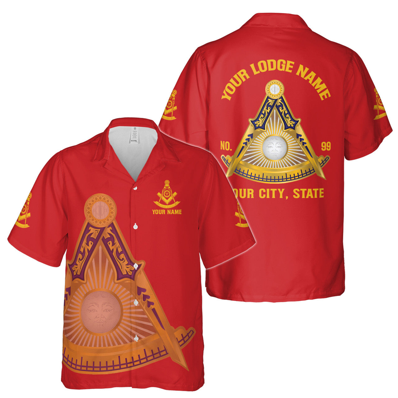 Customized Freemasonry Past Master Masonic Hawaiian Shirt S-5XL - FUKAMASONIC
