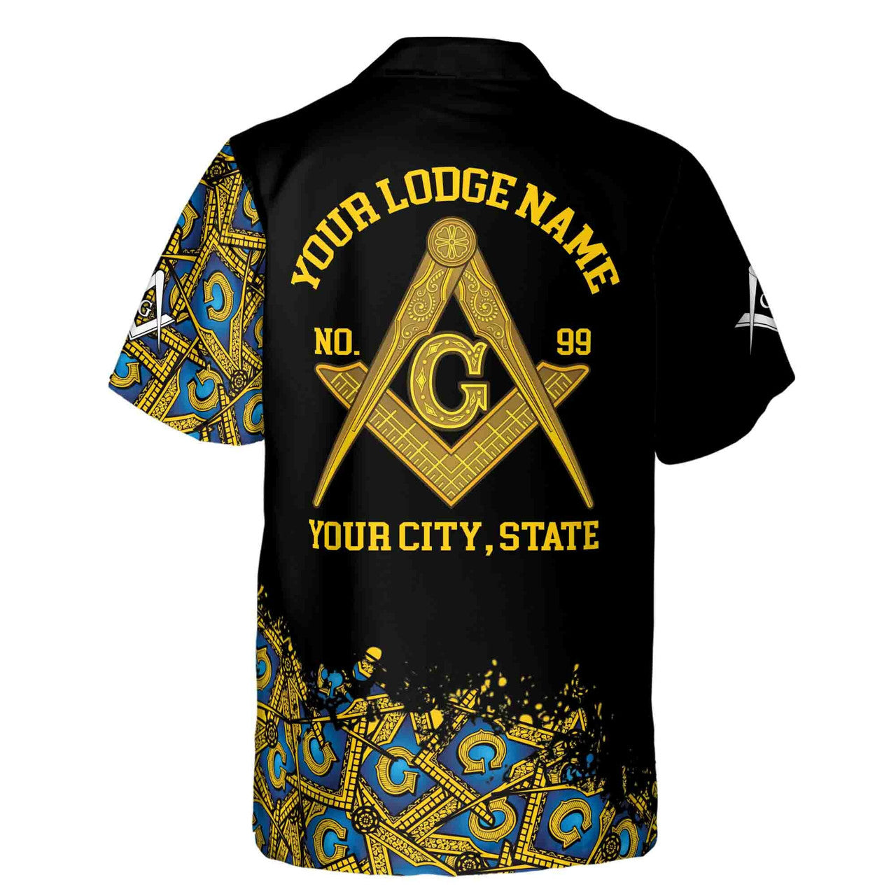Customized Blue Lodge Master Mason Mansonic Hawaiian Shirt S-5XL - FUKAMASONIC
