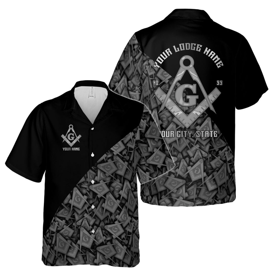 Customized Masonry Master Mason Multi-color Hawaiian Shirt S-5XL - FUKAMASONIC