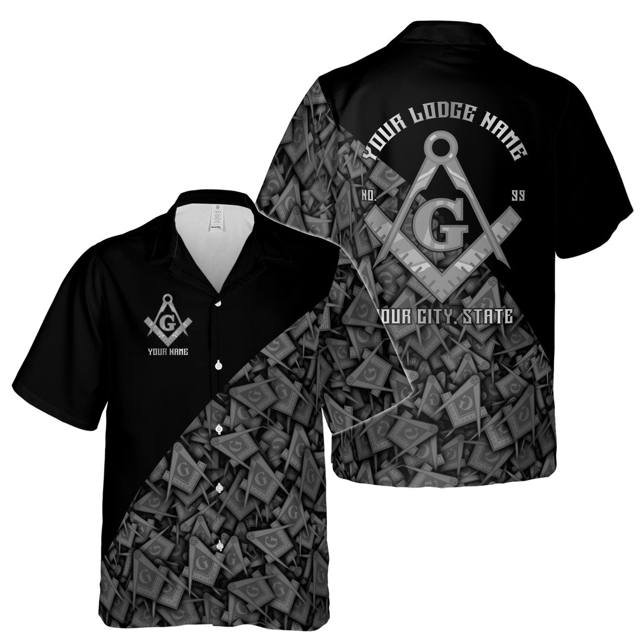 Customized Masonry Master Mason Multi-color Hawaiian Shirt S-5XL - FUKAMASONIC