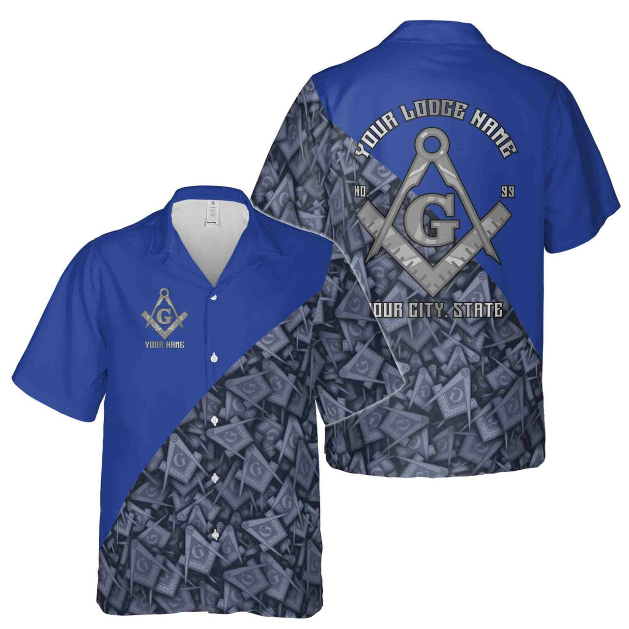 Customized Masonry Master Mason Multi-color Hawaiian Shirt S-5XL - FUKAMASONIC