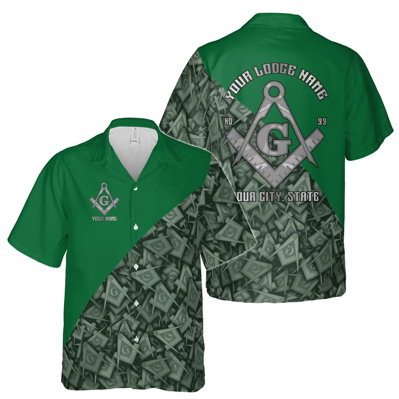 Customized Masonry Master Mason Multi-color Hawaiian Shirt S-5XL - FUKAMASONIC