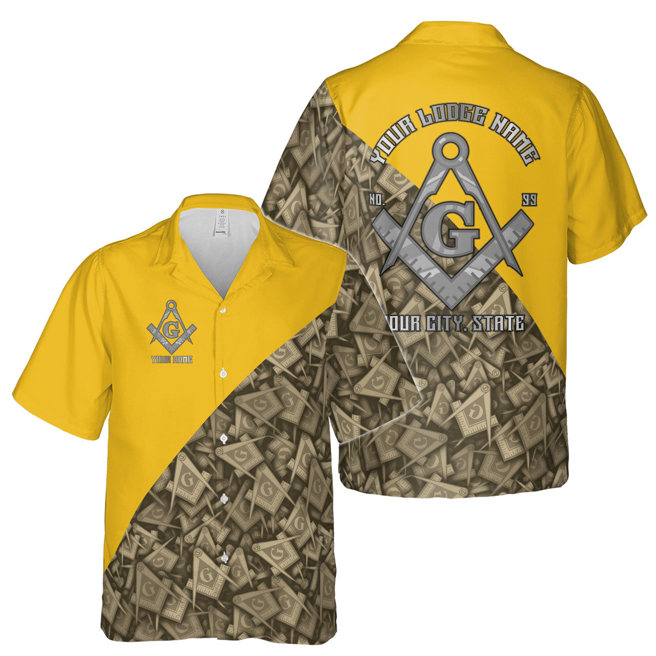 Customized Masonry Master Mason Multi-color Hawaiian Shirt S-5XL - FUKAMASONIC