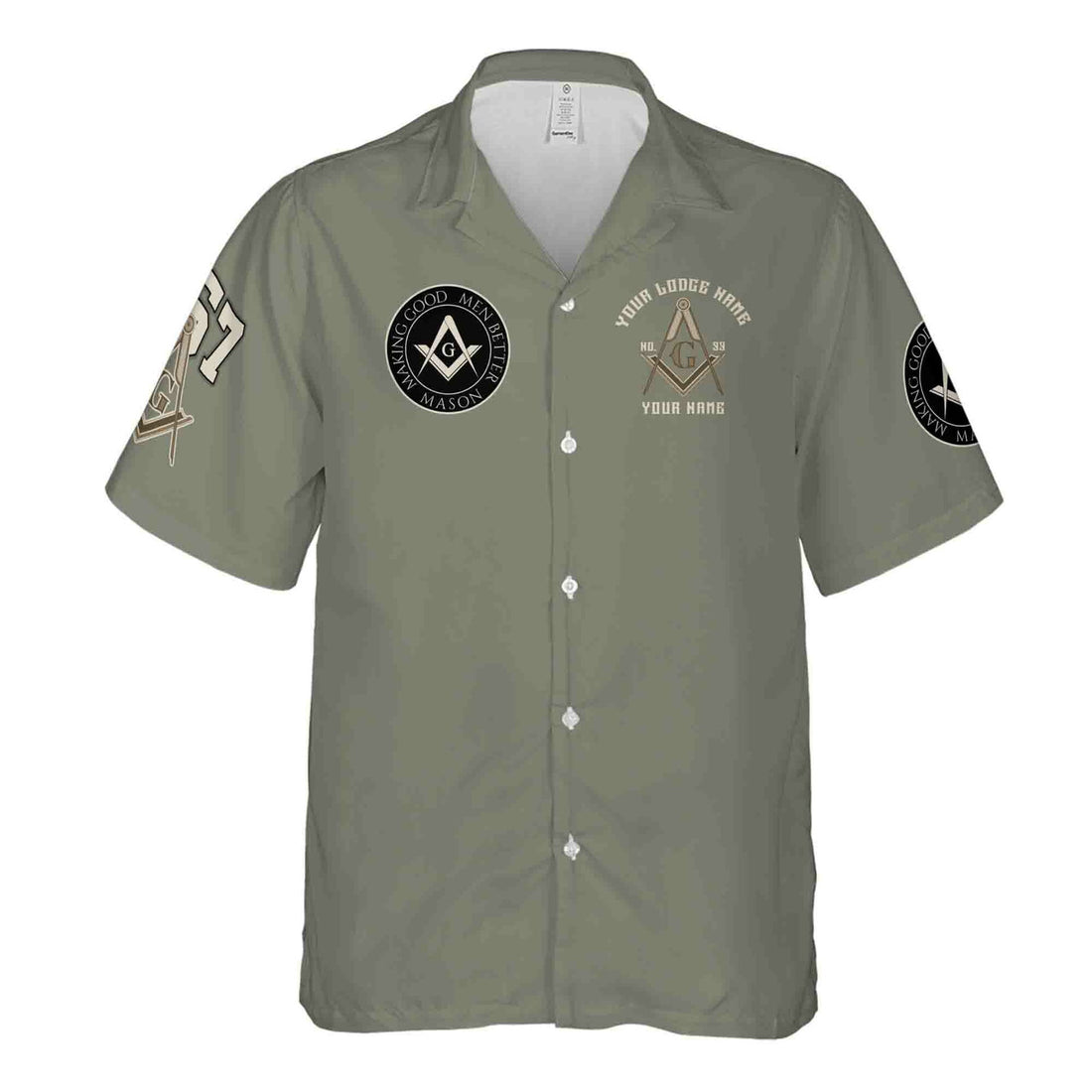 Customized Name Mason Making Good Man Better 357 Hawaiian Shirt S-5XL - FUKAMASONIC