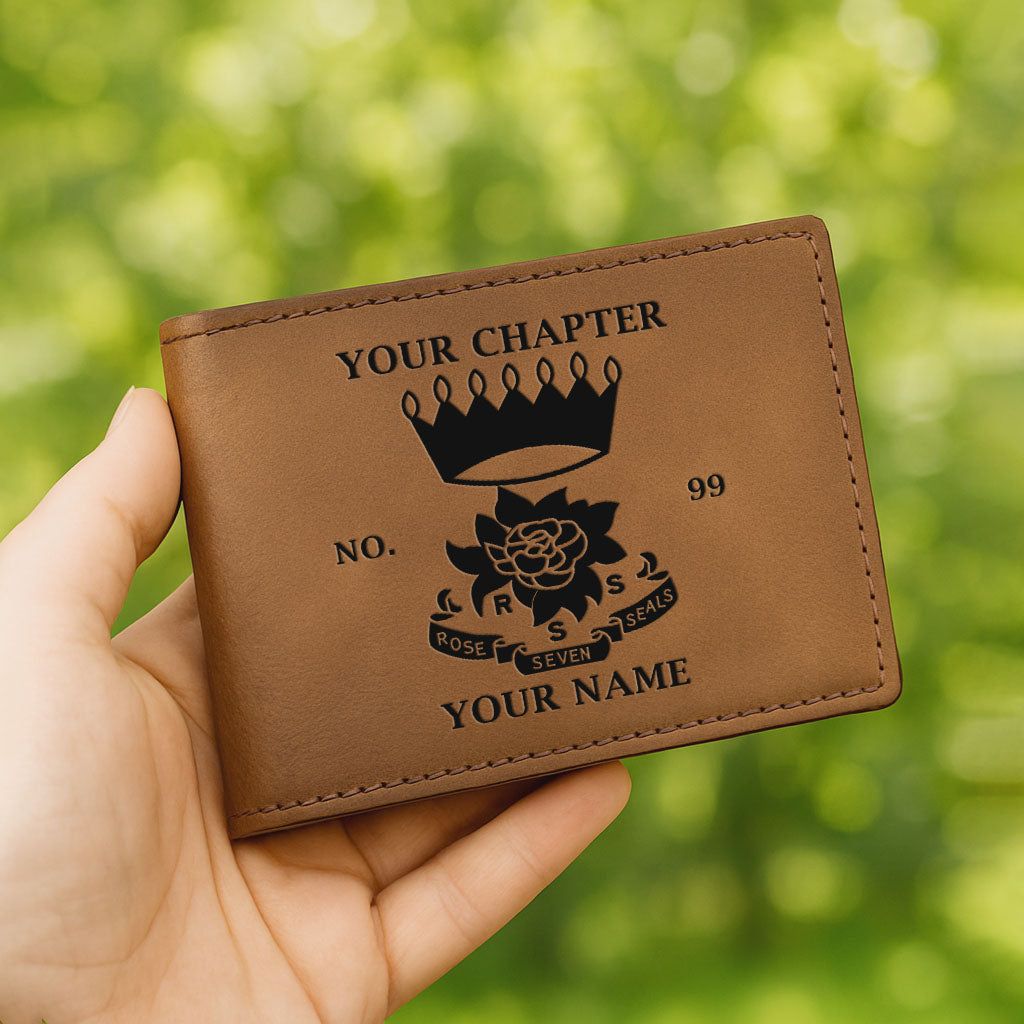 Customized Rose Of Seven Seals Leatherette Bifold Wallet