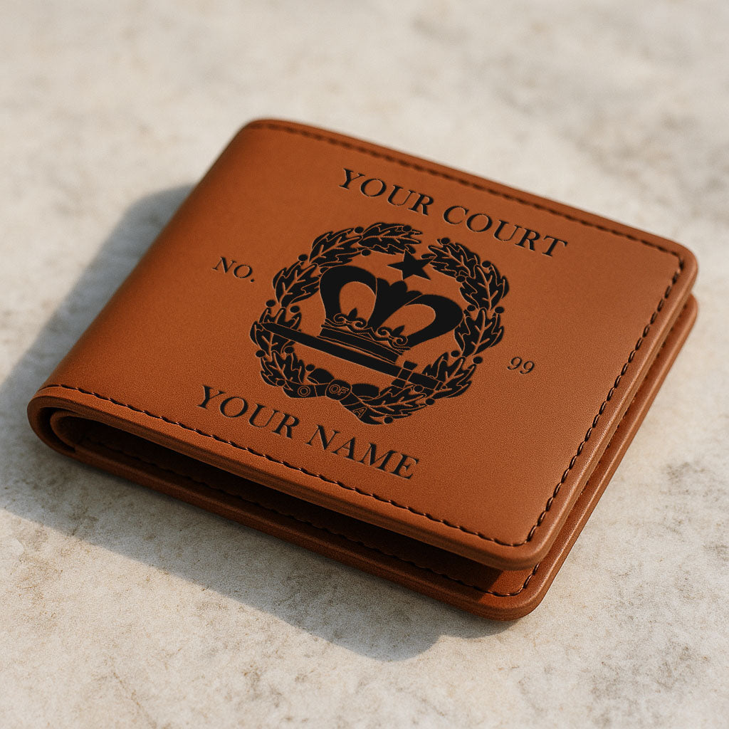 Customized Amaranth Symbol Leatherette Bifold Wallet