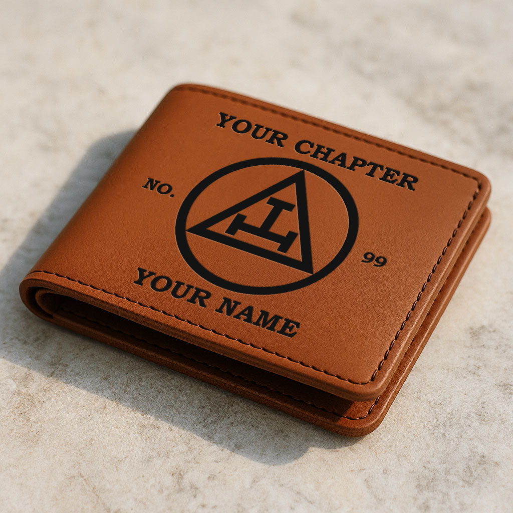 Customized Royal Arch Triple Tau Symbol Leatherette Bifold Wallet