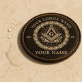Customized Masonic Vines Stars Pattern Coaster, Freemason Lodge Gift - FUKAMASONIC
