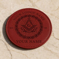 Customized Masonic Vines Stars Pattern Coaster, Freemason Lodge Gift - FUKAMASONIC