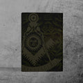 Custom Lodge Name Masonic Past Master Sun Freemason Leather Passport Holder - FUKAMASONIC