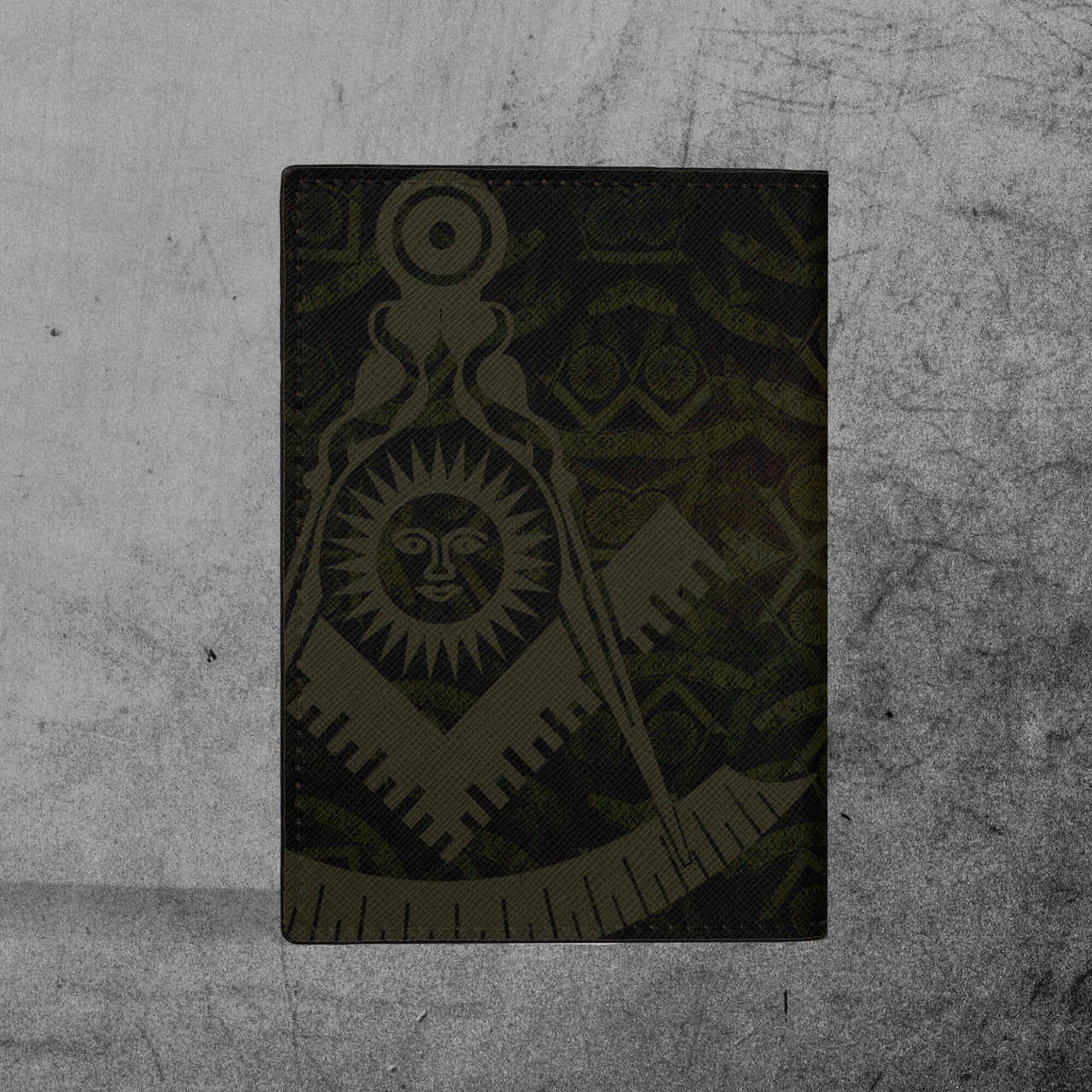 Custom Lodge Name Masonic Past Master Sun Freemason Leather Passport Holder - FUKAMASONIC