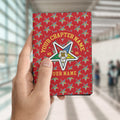 Custom Name OES Order Of The Eastern Star Leather Passport Holder - FUKAMASONIC