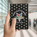 Custom Name OES Order Of The Eastern Star Leather Passport Holder - FUKAMASONIC