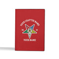 Customize Name OES Order Of The Eastern Star Leather Passport Holder - FUKAMASONIC