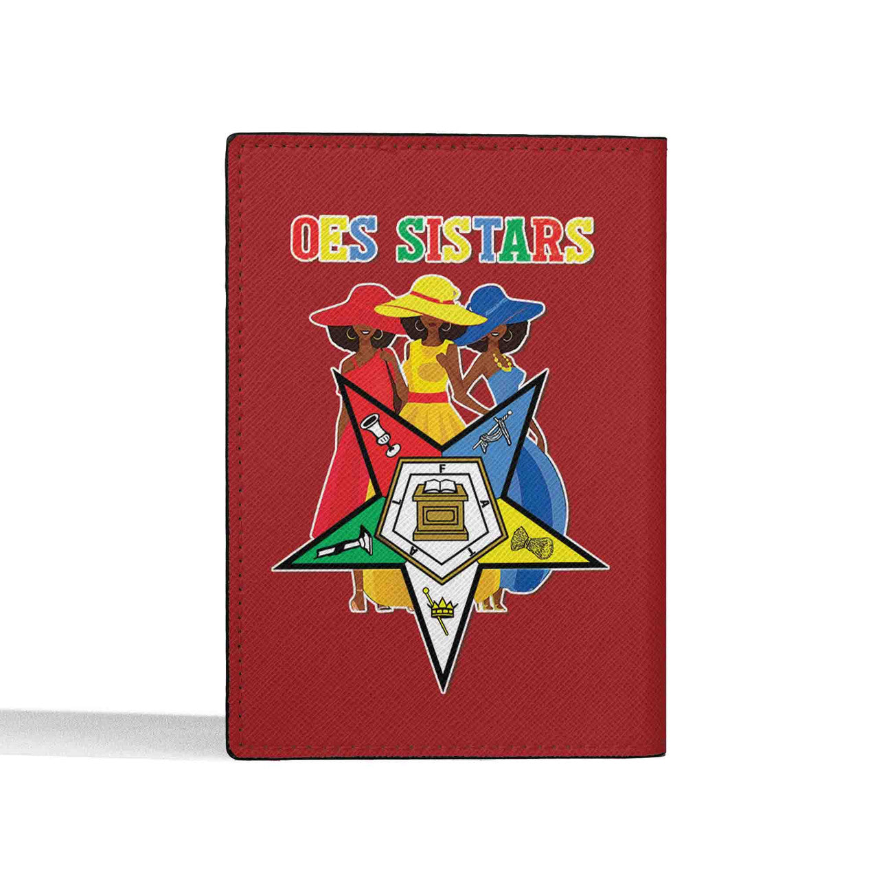 Custom Name OES Sistars Order Of The Eastern Star Leather Passport Holder - FUKAMASONIC