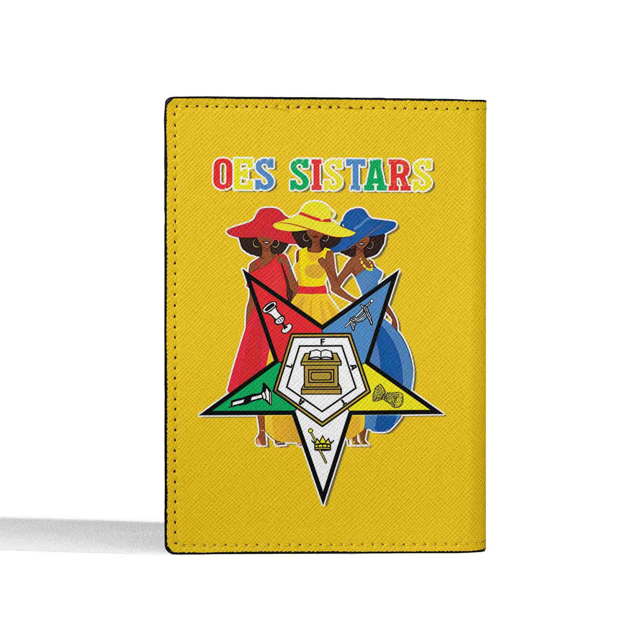 Custom Name OES Sistars Order Of The Eastern Star Leather Passport Holder - FUKAMASONIC