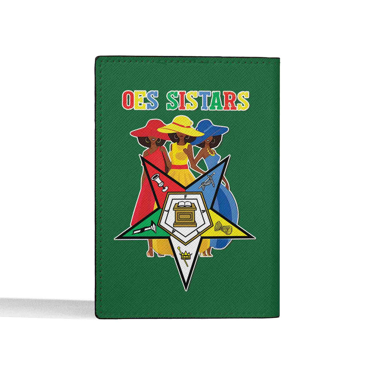 Custom Name OES Sistars Order Of The Eastern Star Leather Passport Holder - FUKAMASONIC