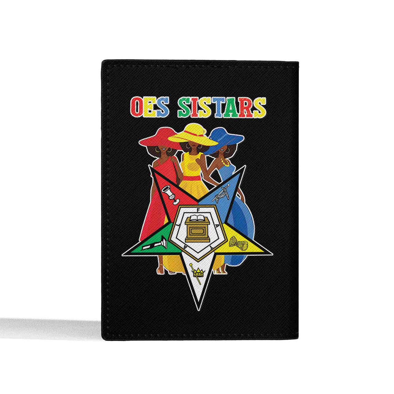 Custom Name OES Sistars Order Of The Eastern Star Leather Passport Holder - FUKAMASONIC