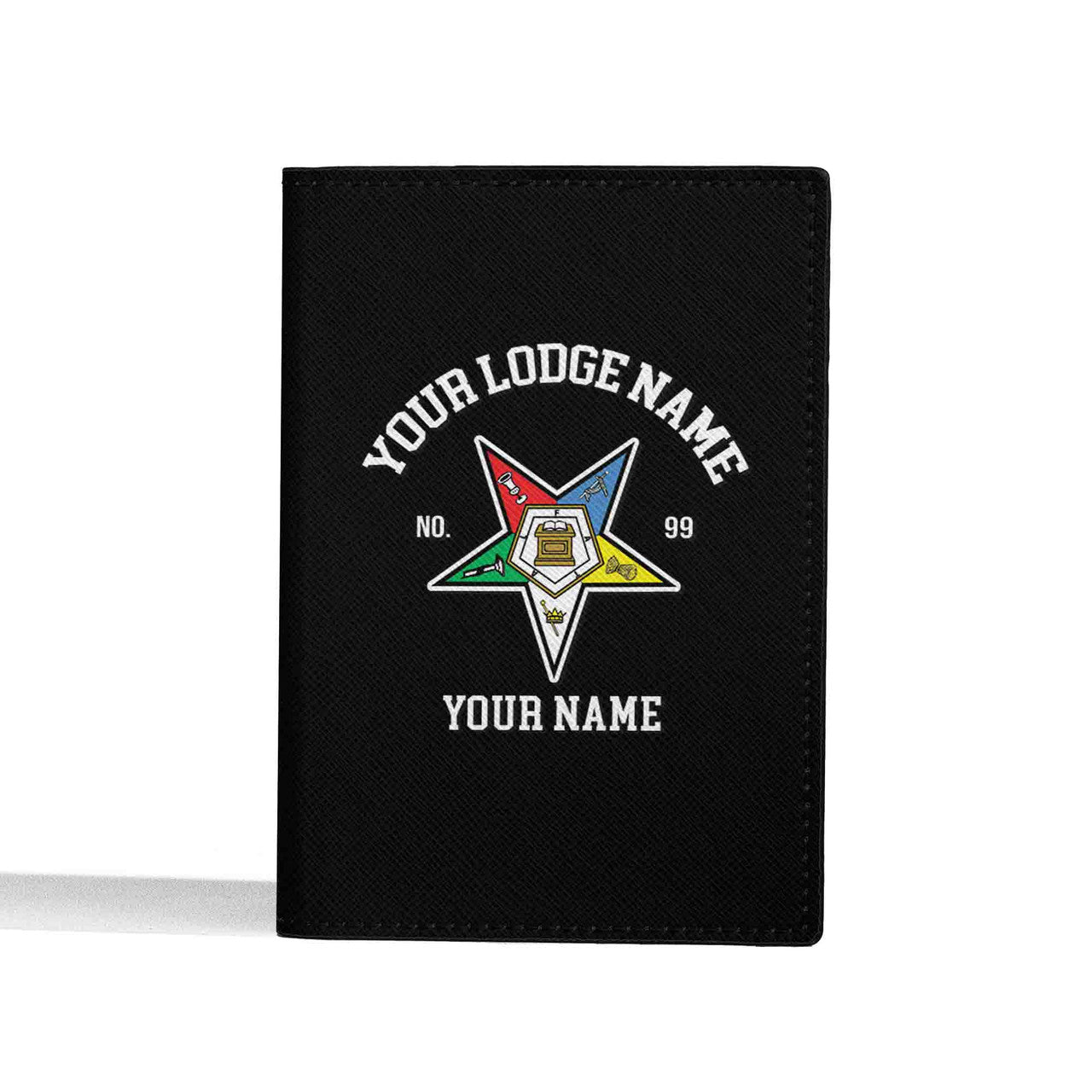 Custom Name OES Sistars Order Of The Eastern Star Leather Passport Holder - FUKAMASONIC