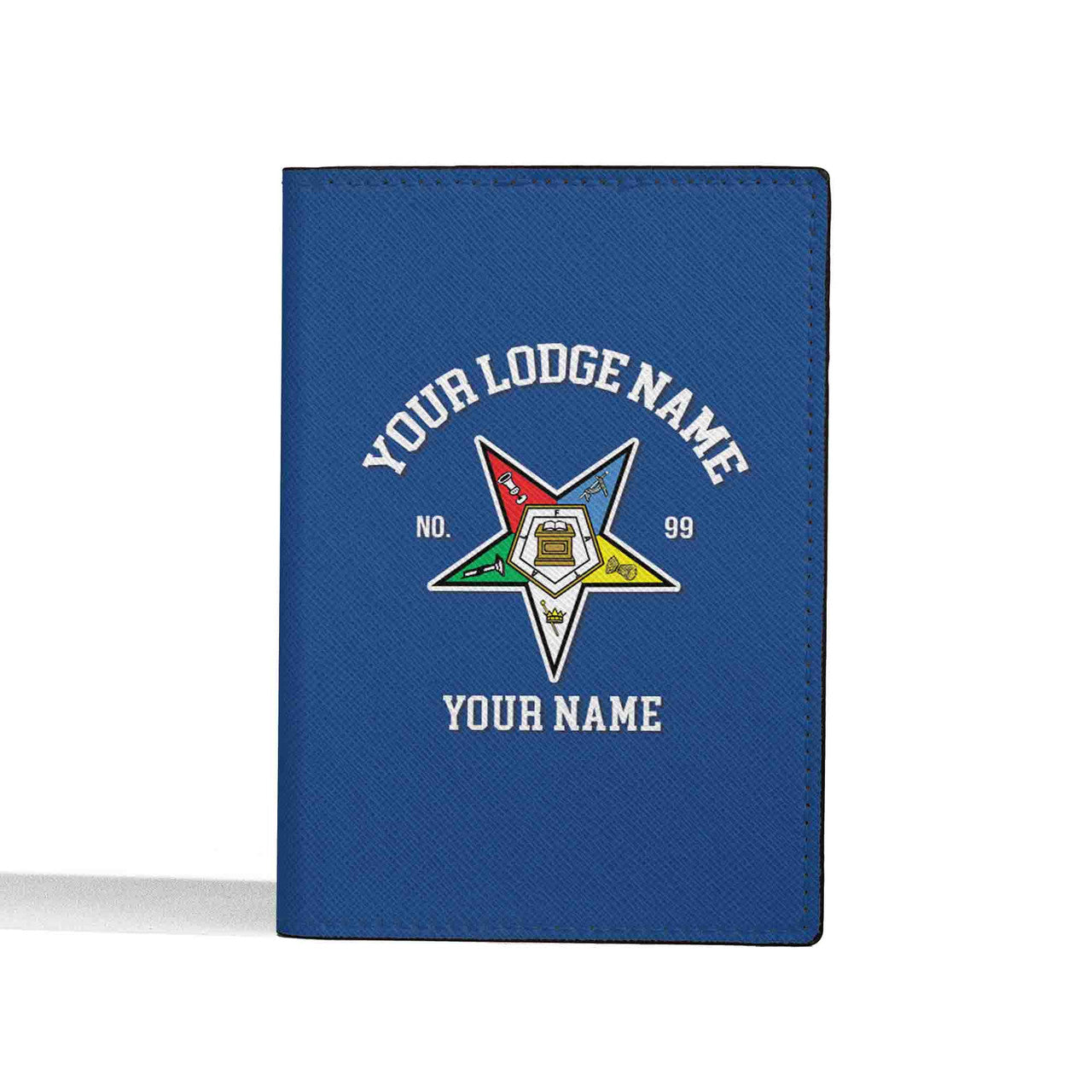 Custom Name OES Sistars Order Of The Eastern Star Leather Passport Holder - FUKAMASONIC