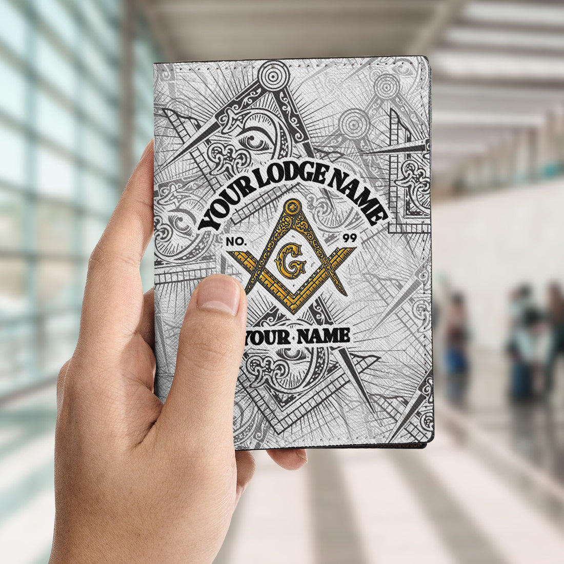 Customize Name Lodge Name Freemasonry Masonic Leather Passport Holder
