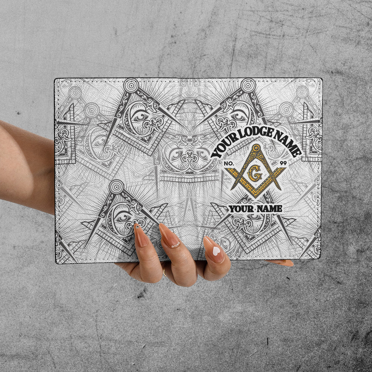 Customize Name Lodge Name Freemasonry Masonic Leather Passport Holder - FUKAMASONIC