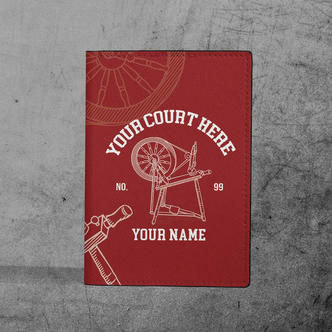 Custom Name Court Heroines of Jericho HOJ Leather Passport Holder