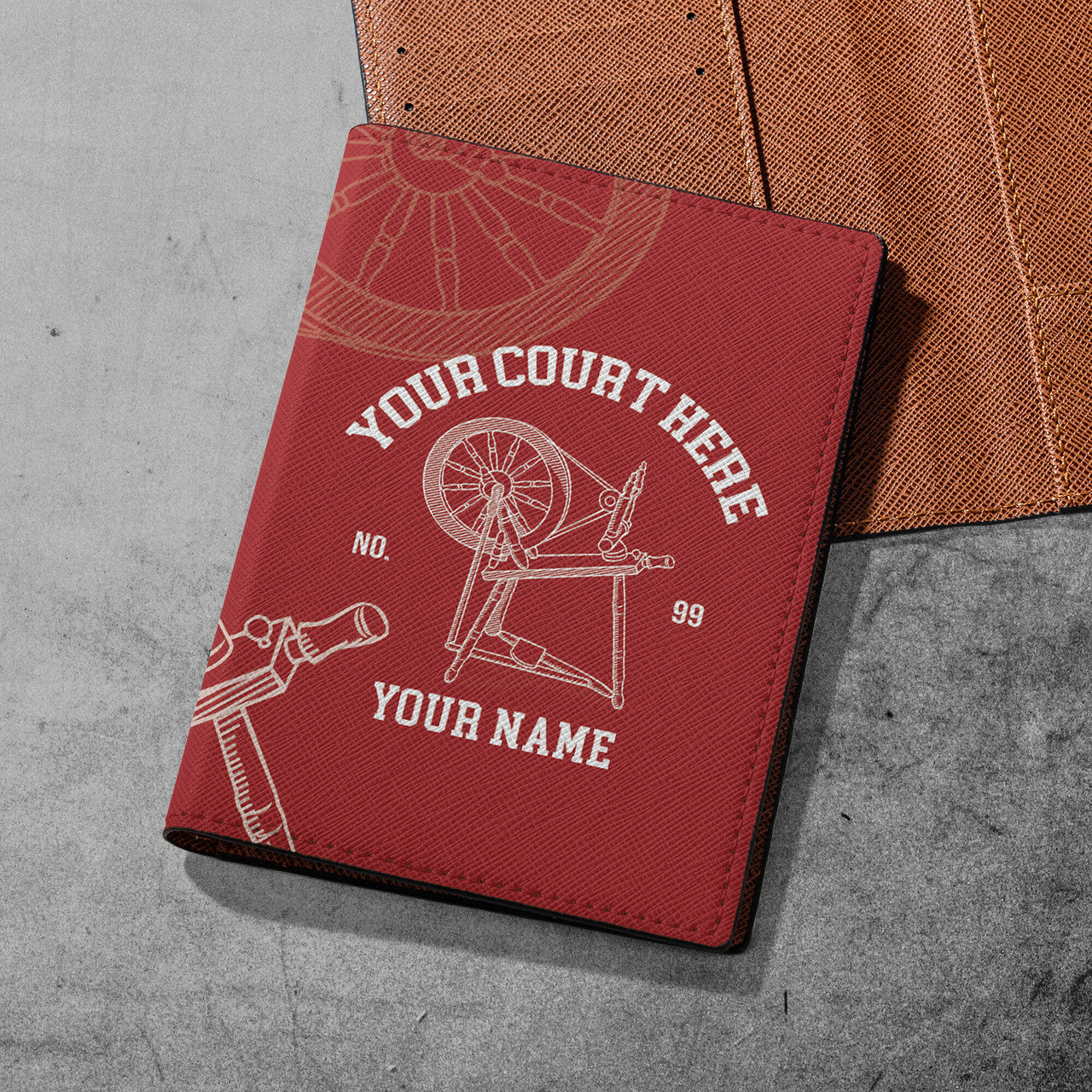 Custom Name Court Heroines of Jericho HOJ Leather Passport Holder - FUKAMASONIC
