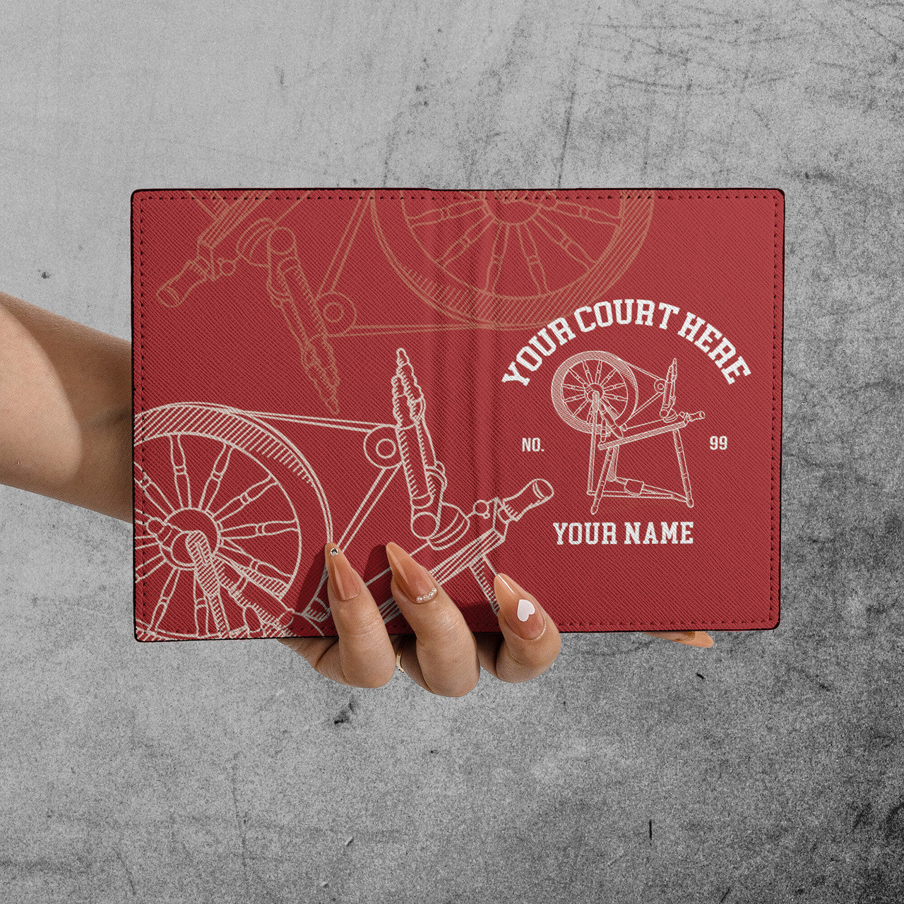Custom Name Court Heroines of Jericho HOJ Leather Passport Holder - FUKAMASONIC
