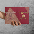 Custom Temple Shriners Noble Ancient Egypt Pyramid Leather Passport Holder - FUKAMASONIC