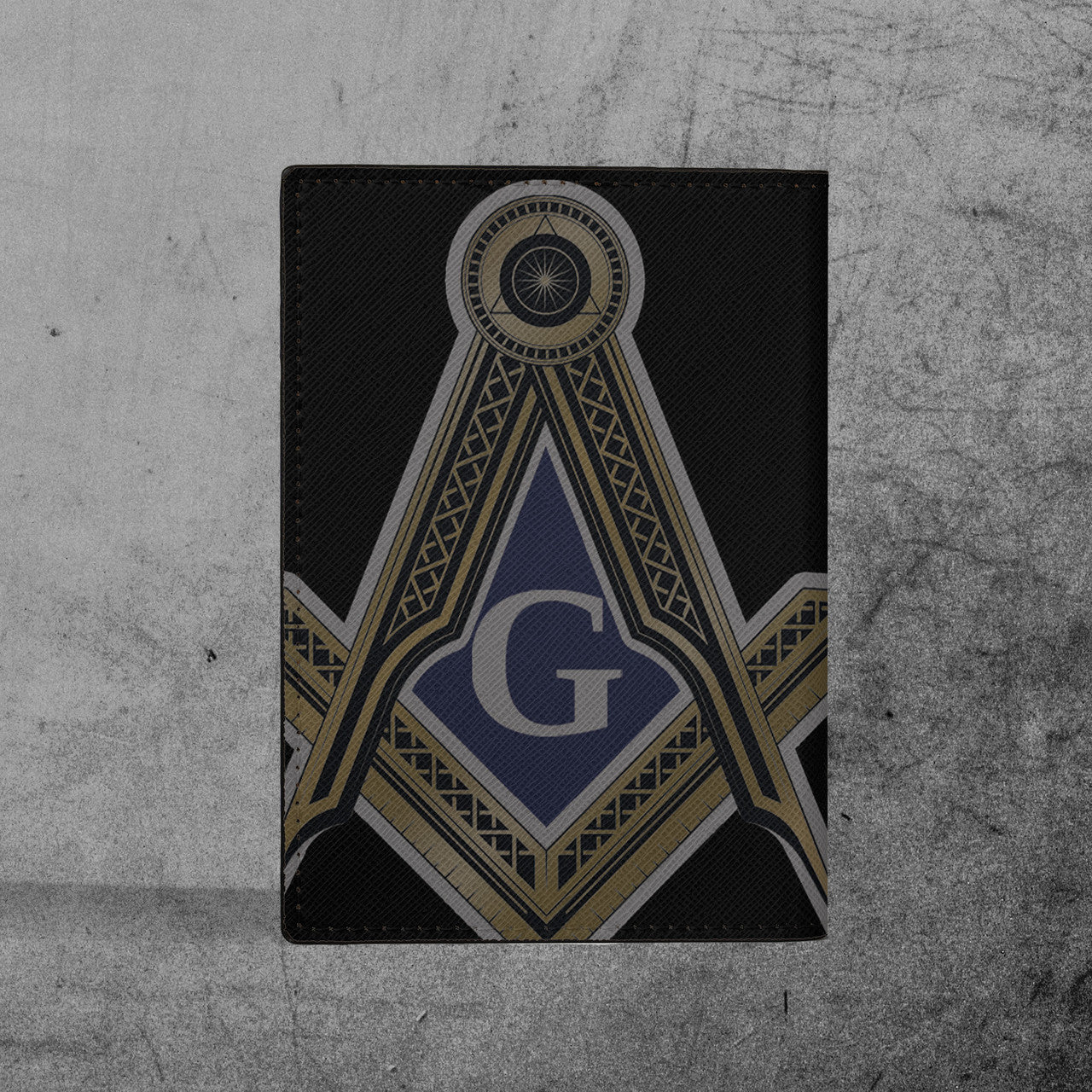Custom Name Logde Name Masonic Freemasonry Leather Passport Holder - FUKAMASONIC
